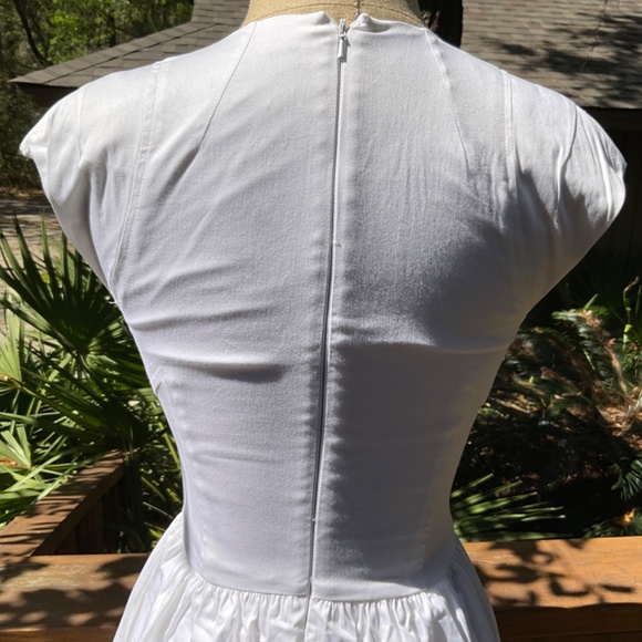 NWT French Connection Unno White Cotton Cap Sleeve Mini Dress - Picture 14 of 15